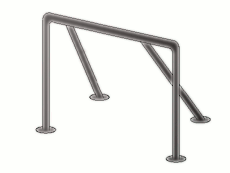 Roll bar (steel, 4PT)